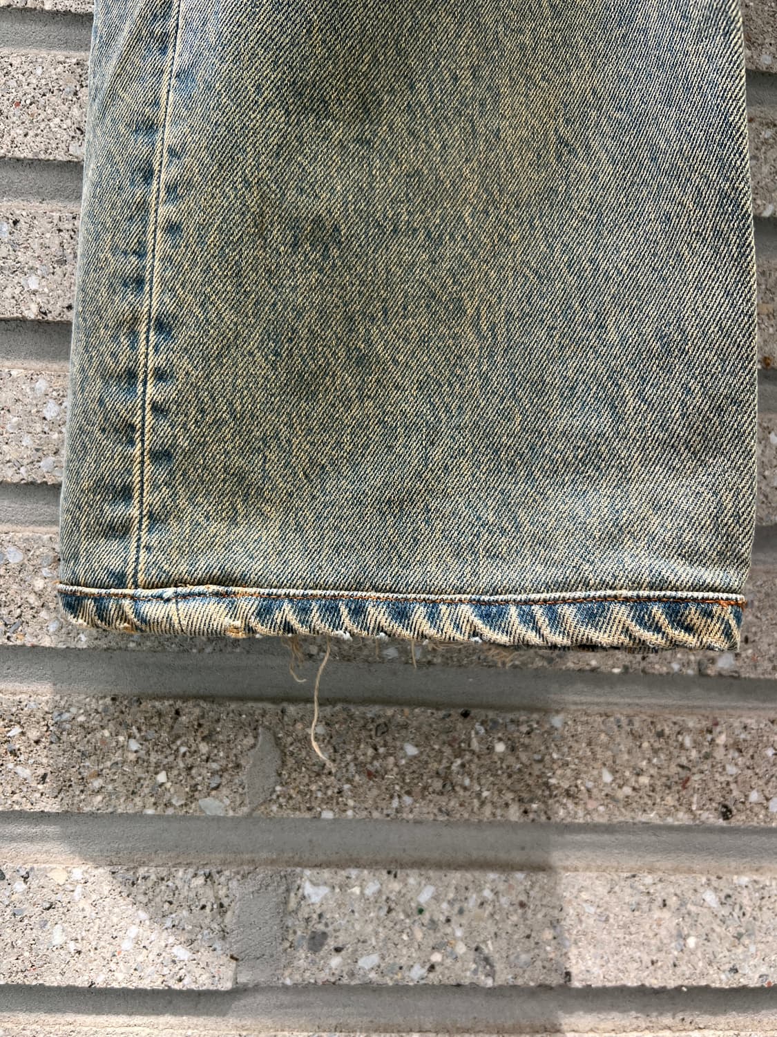[36]90's 리바이스 501 USA Made 샌드스톤 워싱 데님 팬츠 상품이미지5