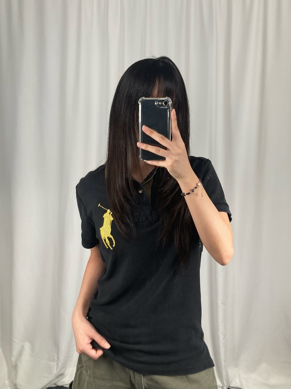 폴로 빅로고 블랙 카라 반팔 상품이미지2
