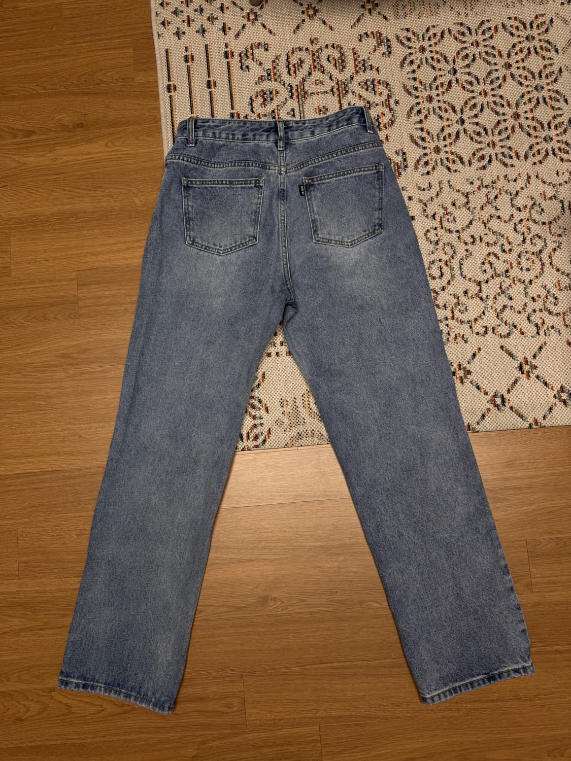 토피 TOFFEE 와이드 데님 팬츠 오일 인디고 L 상품이미지3