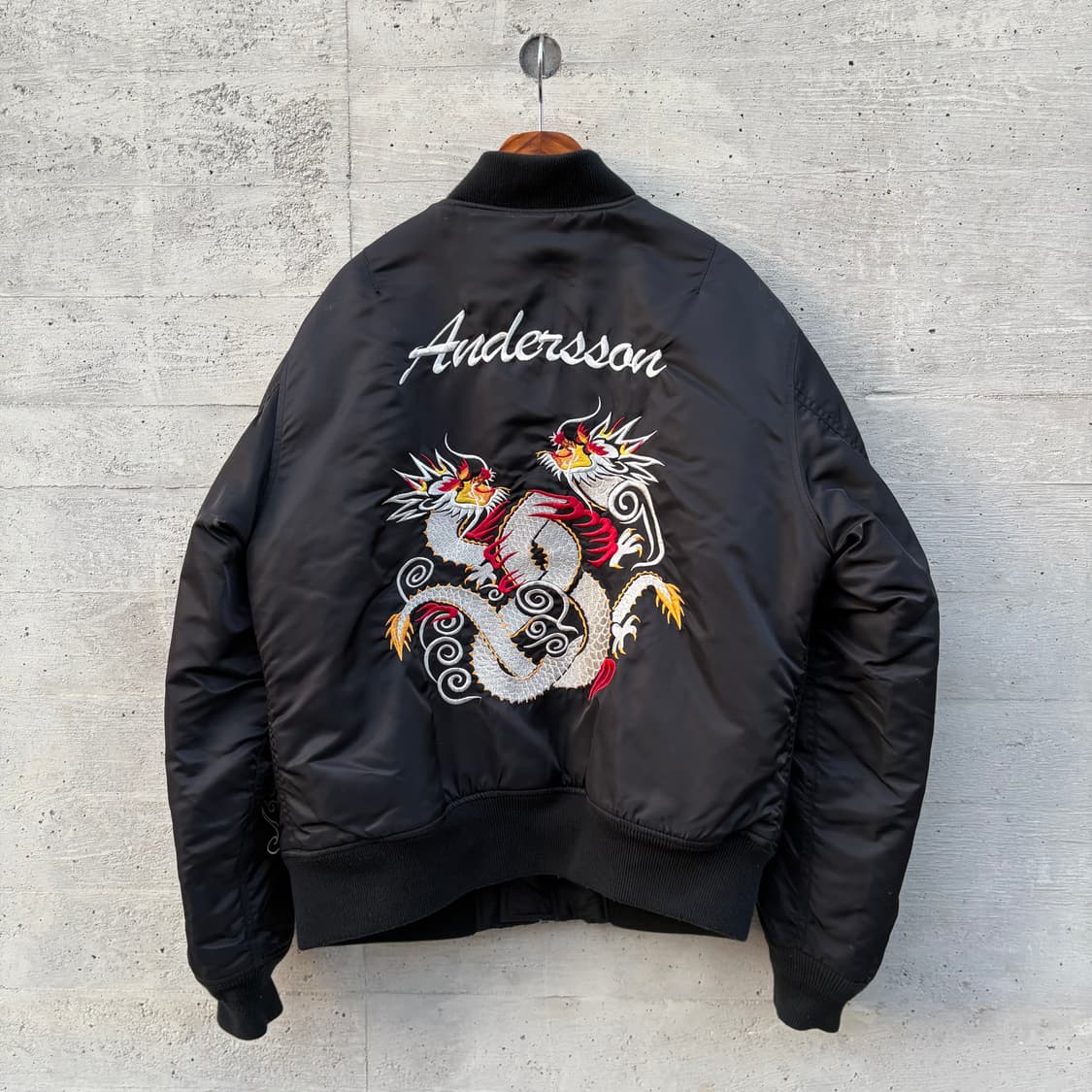 쇼트 x 앤더슨벨 드래곤 자수 마원 자켓 상품이미지6