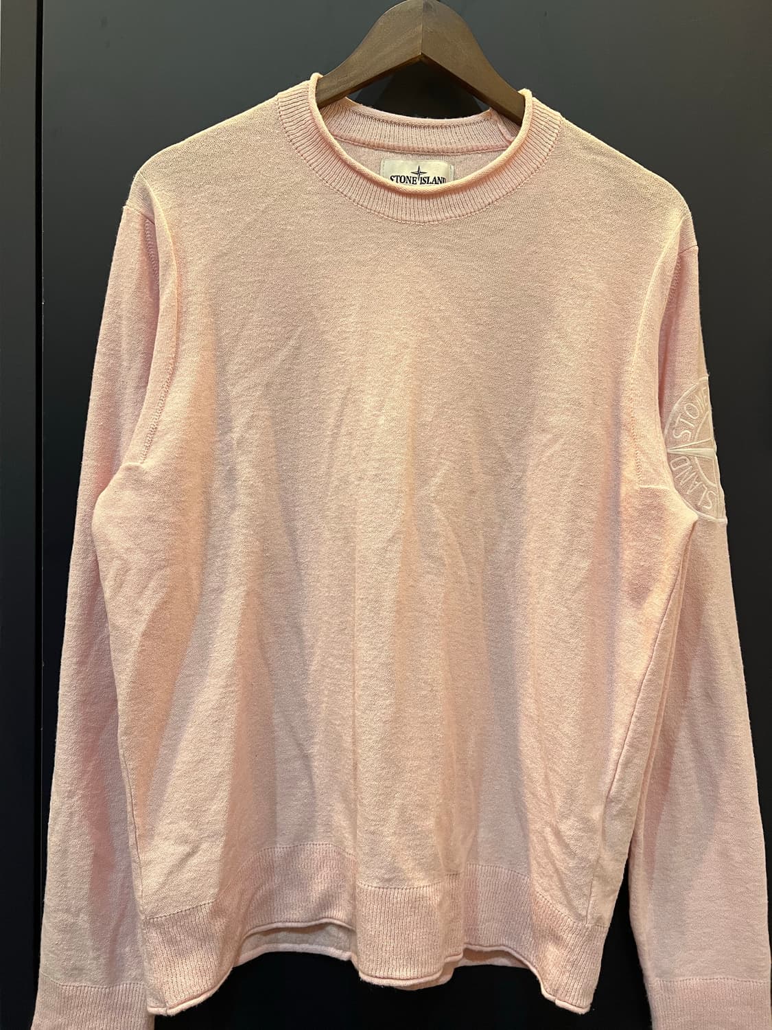 스톤아일랜드 로우 핸드 코튼 크루넥 니트 상품이미지1