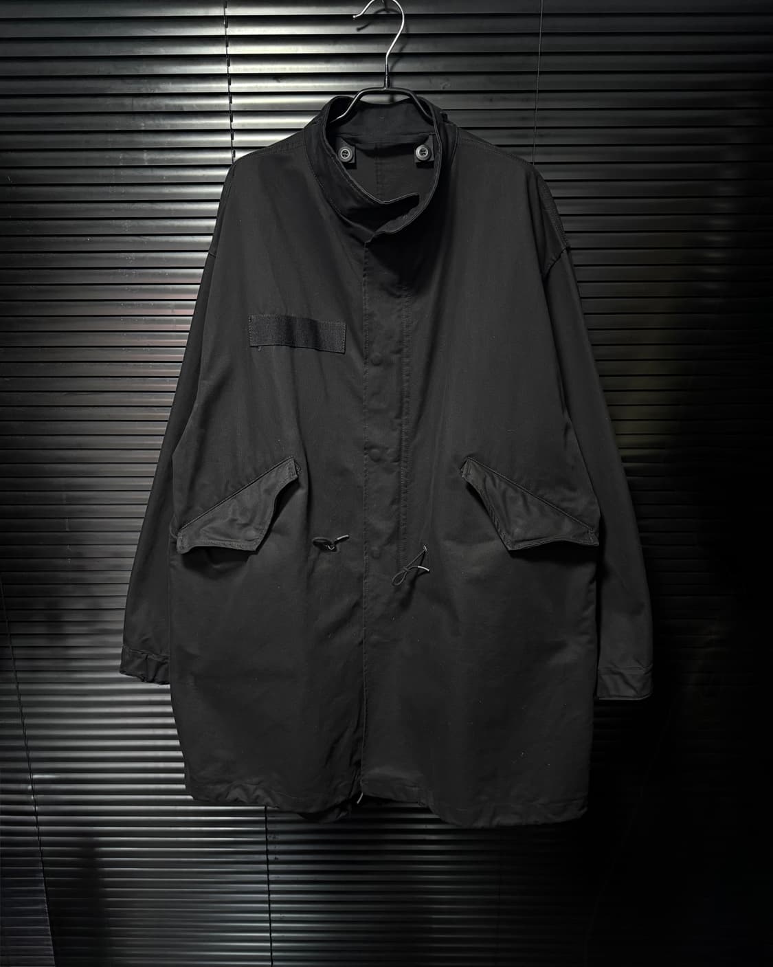 라퍼지스토어 블랙 야상 피쉬테일 개파카 롱 코트 M 95 밀리터리 군인 상품이미지3