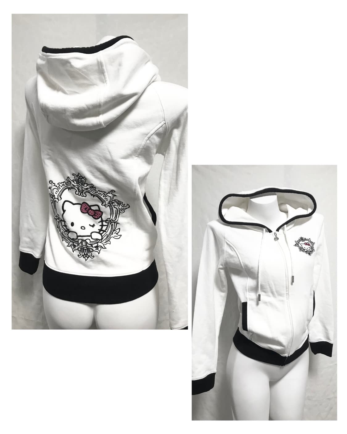 빈티지 라디 rady 헬로키티 자수 갸루 후드 집업 상품이미지1