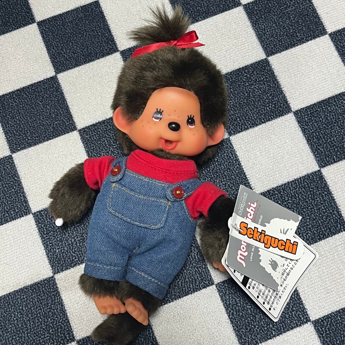 레트로 멜빵바지 몬치치 걸즈 인형 피규어 키링 상품이미지1