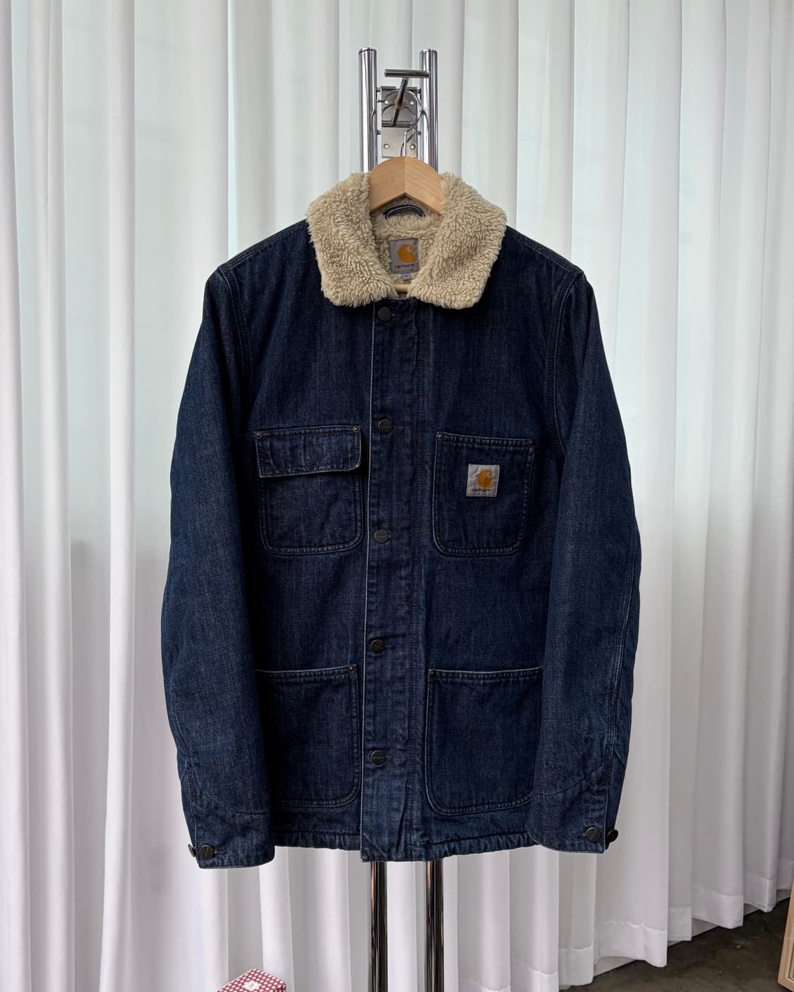 [M]칼하트 WIP 피닉스 데님 쉐르파 워크 자켓 상품이미지2