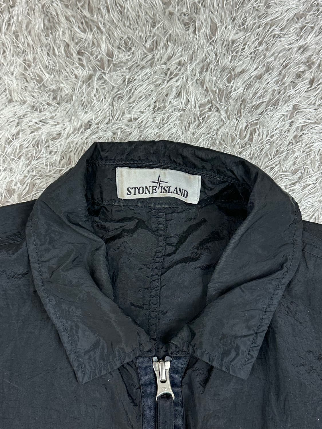 [XL] 백화점판 정품 스톤아일랜드 23SS 나일론 메탈 오버셔츠 블랙 상품이미지5