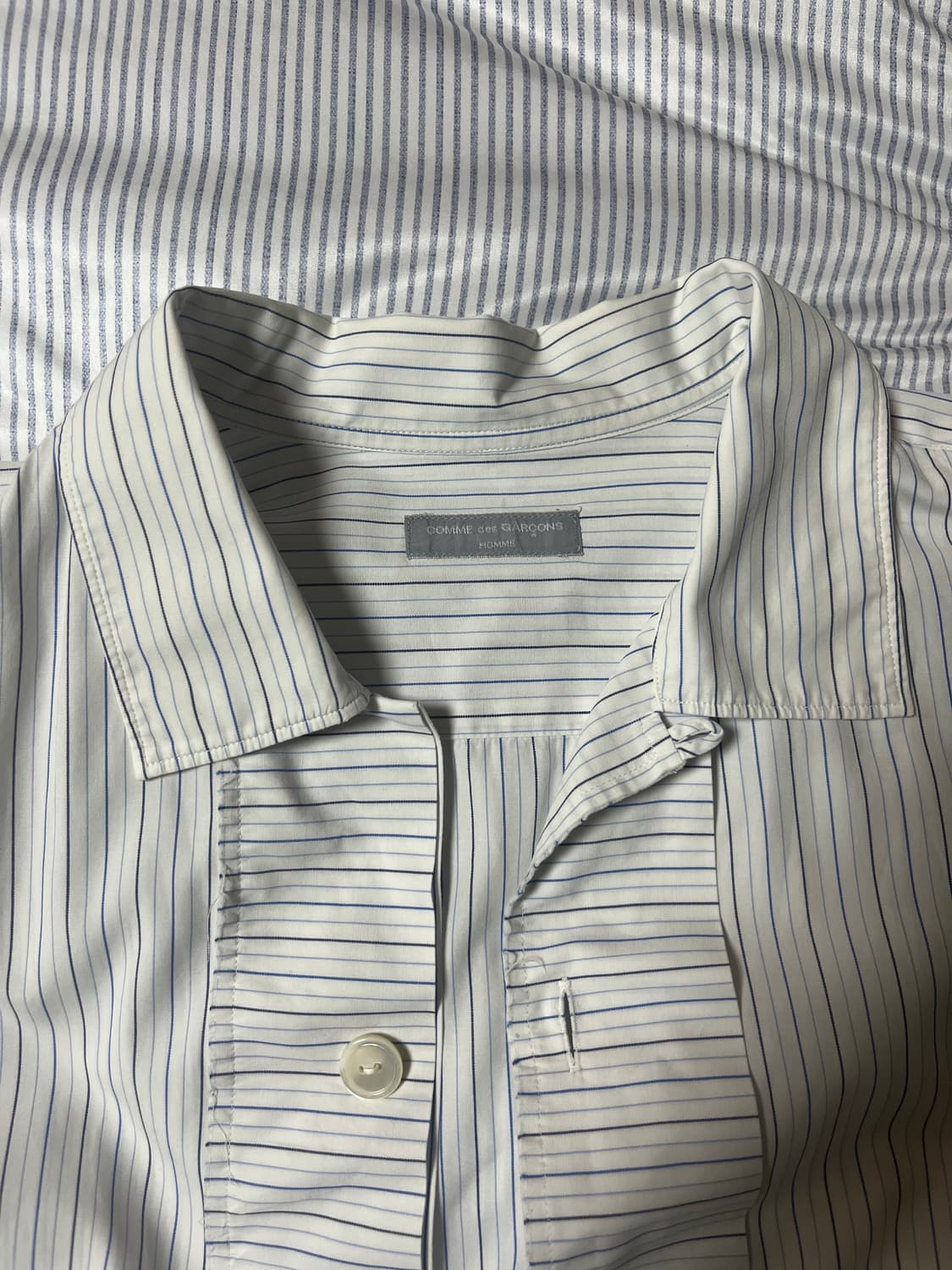 90s 꼼데가르송 옴므 다나카 오픈카라 셔츠 상품이미지4