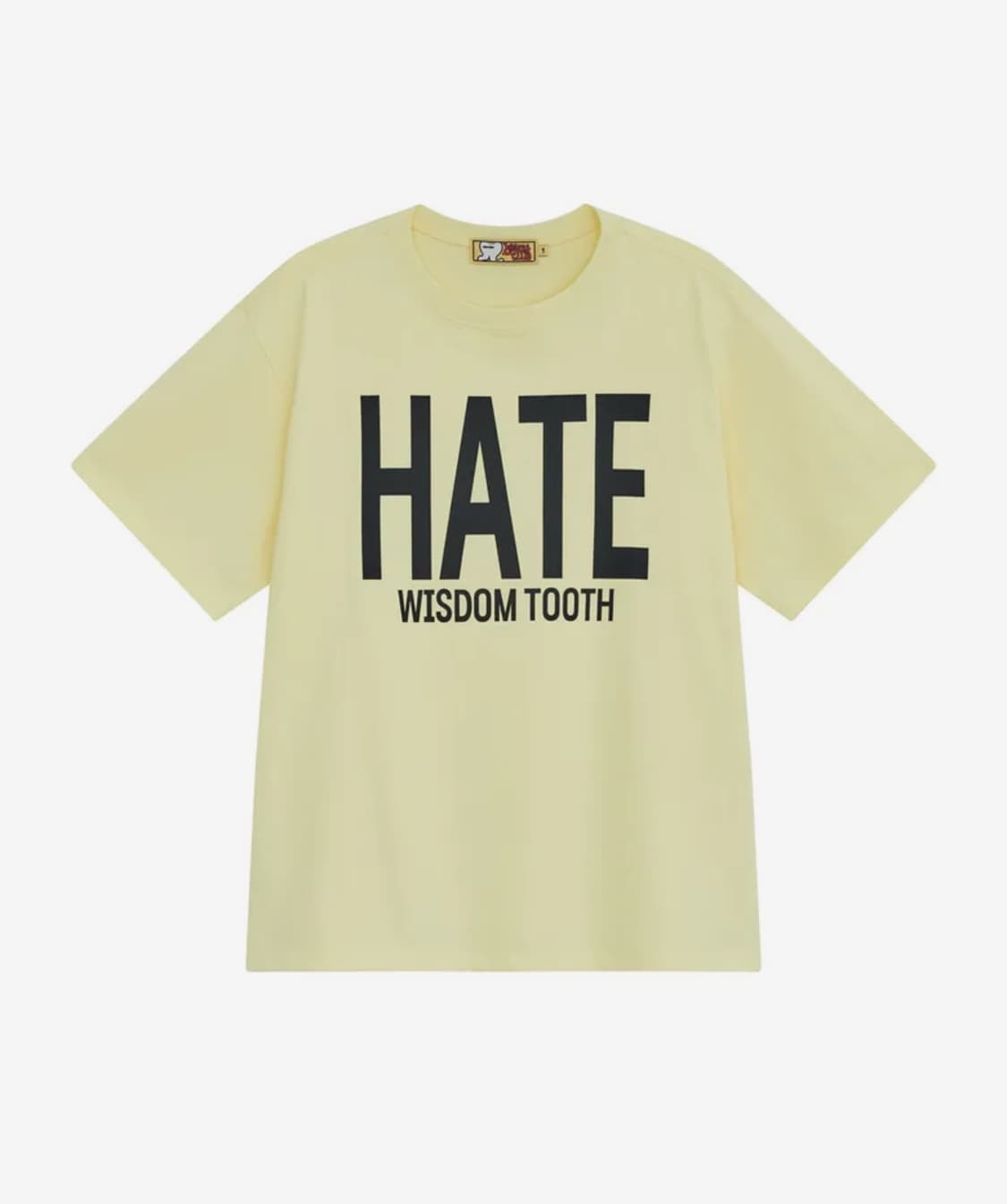 HATE WISDOM TOOTH 로고 반팔티셔츠 옐로우  상품이미지1