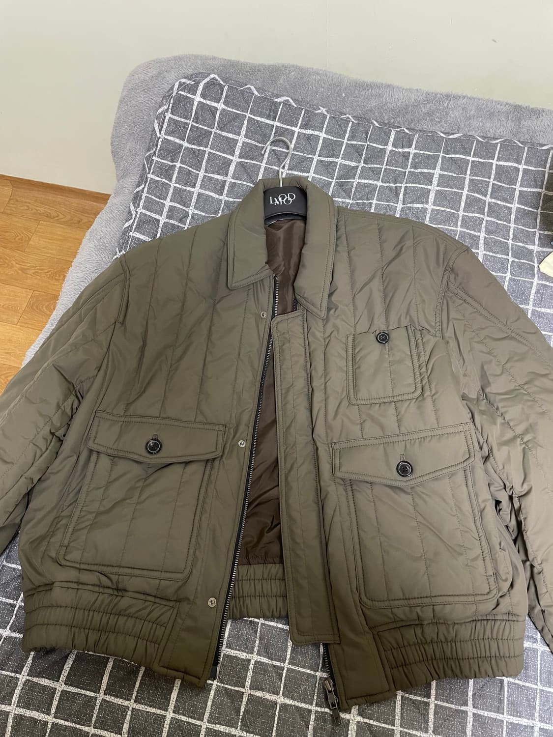 엘무드 텐쿠 퀼티드 블루종 46사이즈 상품이미지1