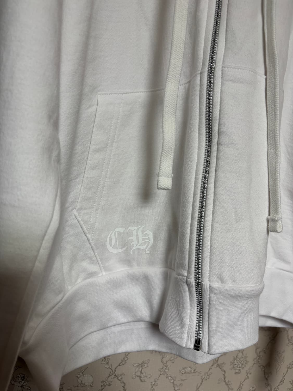 크롬하츠 버티컬 후드집업 화이트 s 상품이미지3