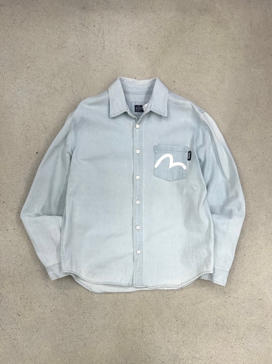 에비수 빅로고 데님 셔츠 자켓 상품이미지2