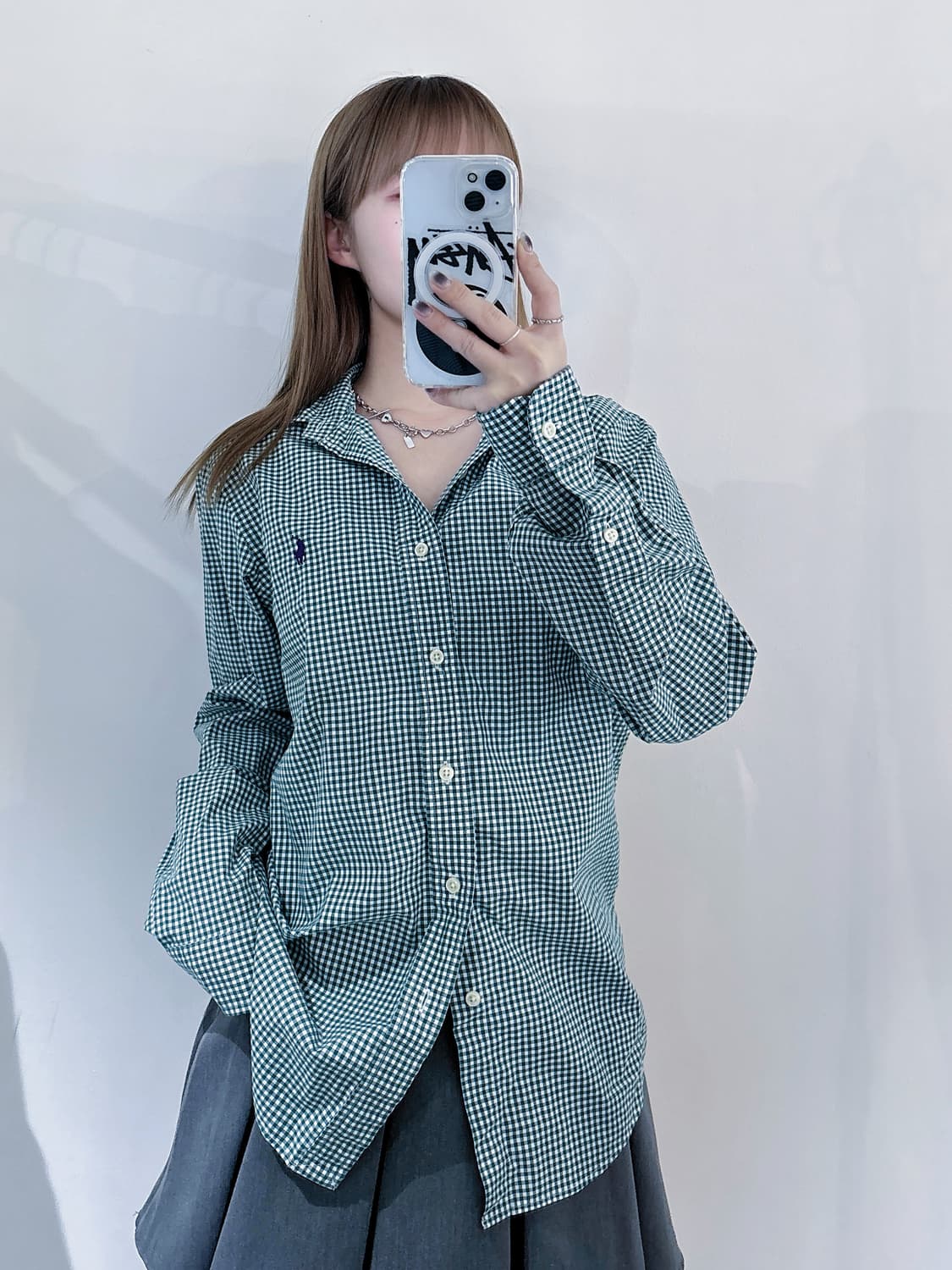 폴로랄프로렌 그린 체크 셔츠 상품이미지1