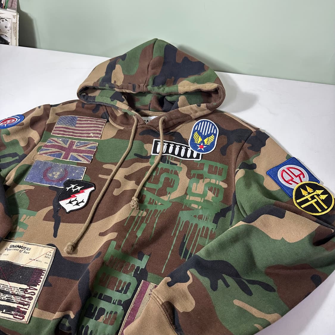 S 90 트레블 리즌 밀리터리패치 카모 스웻후드 상품이미지1