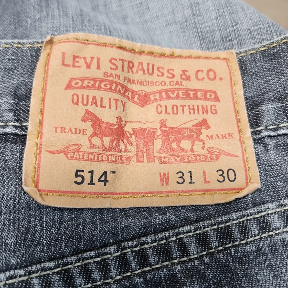 [31] 리바이스 514 USA 흑청바지 블랙진 상품이미지3