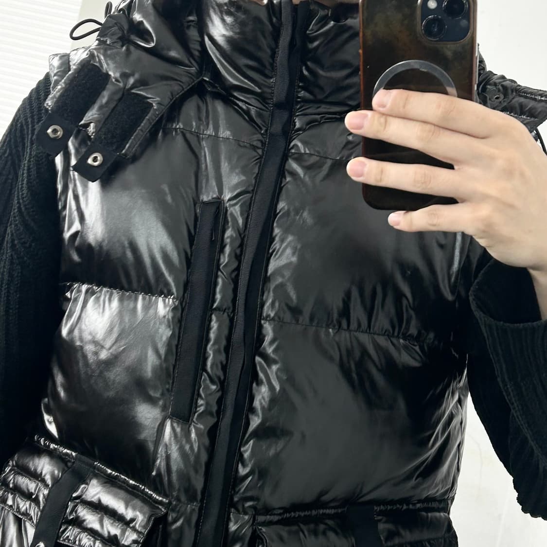 아르마니 익스체인지 글로스 구스다운 패딩 조끼 상품이미지4