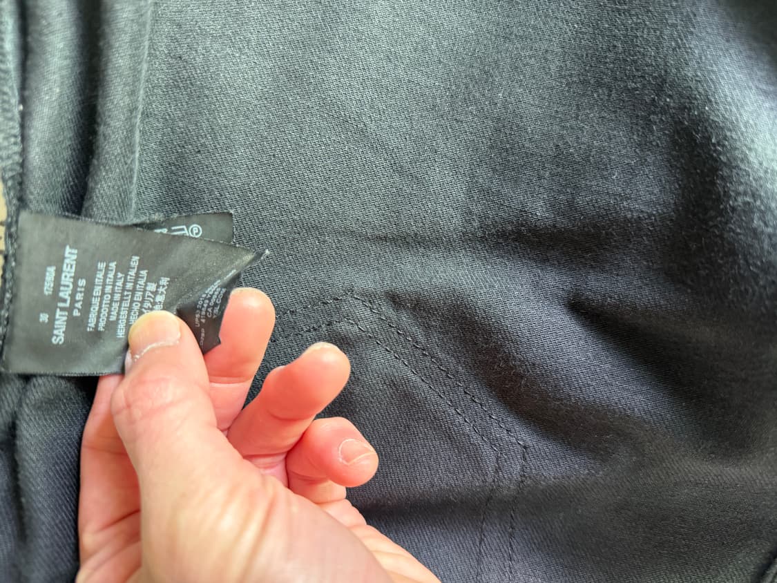 [30] 생로랑 디스트레스드 크롭 블랙진 상품이미지5