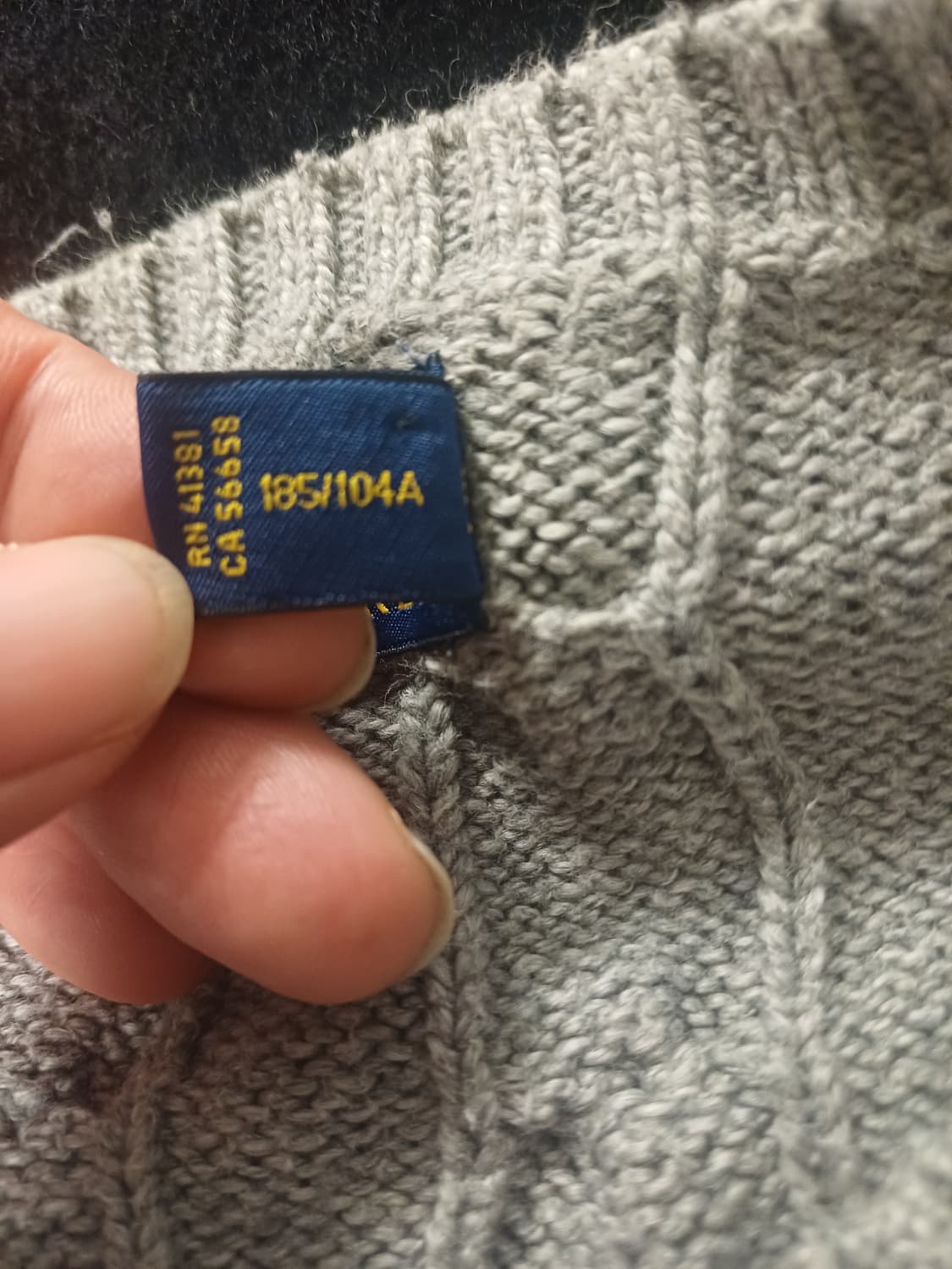 폴로 랄프로렌 코튼 케이블 니트 (그레이/XL/105-110) 상품이미지5