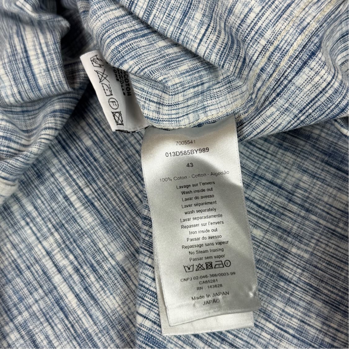 [리오브] 디올 오블리크 카스리 데님 셔츠 상품이미지5