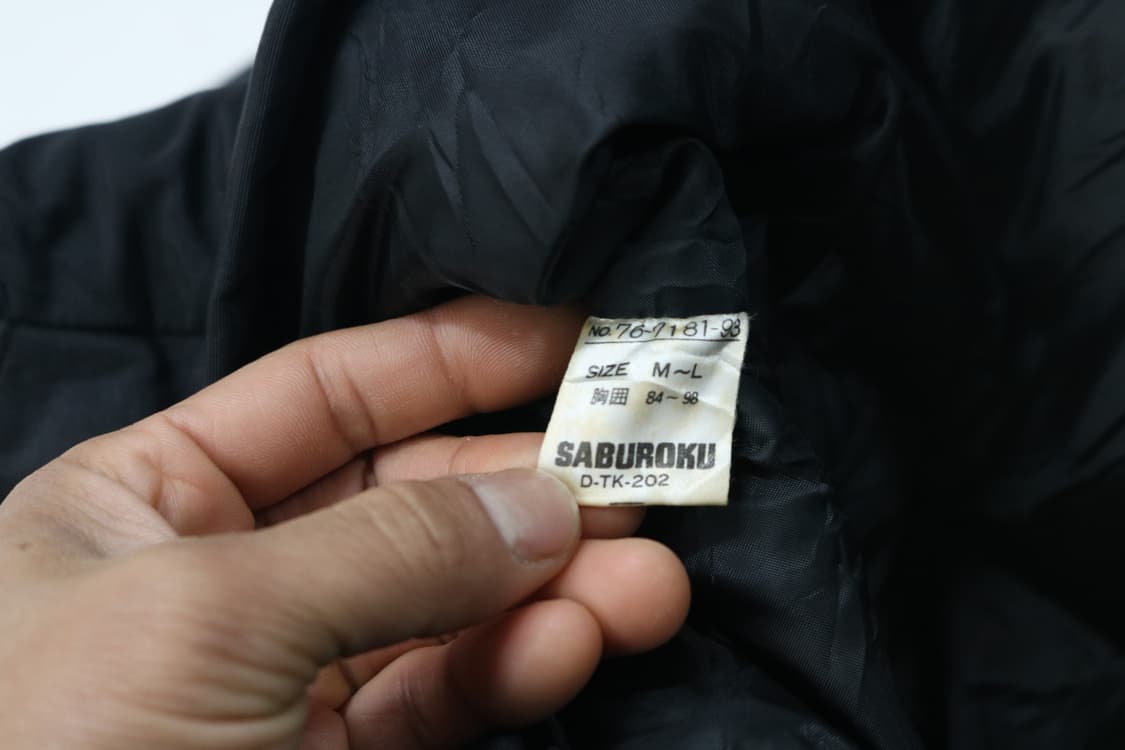 SABUROKU 사부로쿠 빈티지 블랙 다운 패딩 베스트 (M-L) 상품이미지9