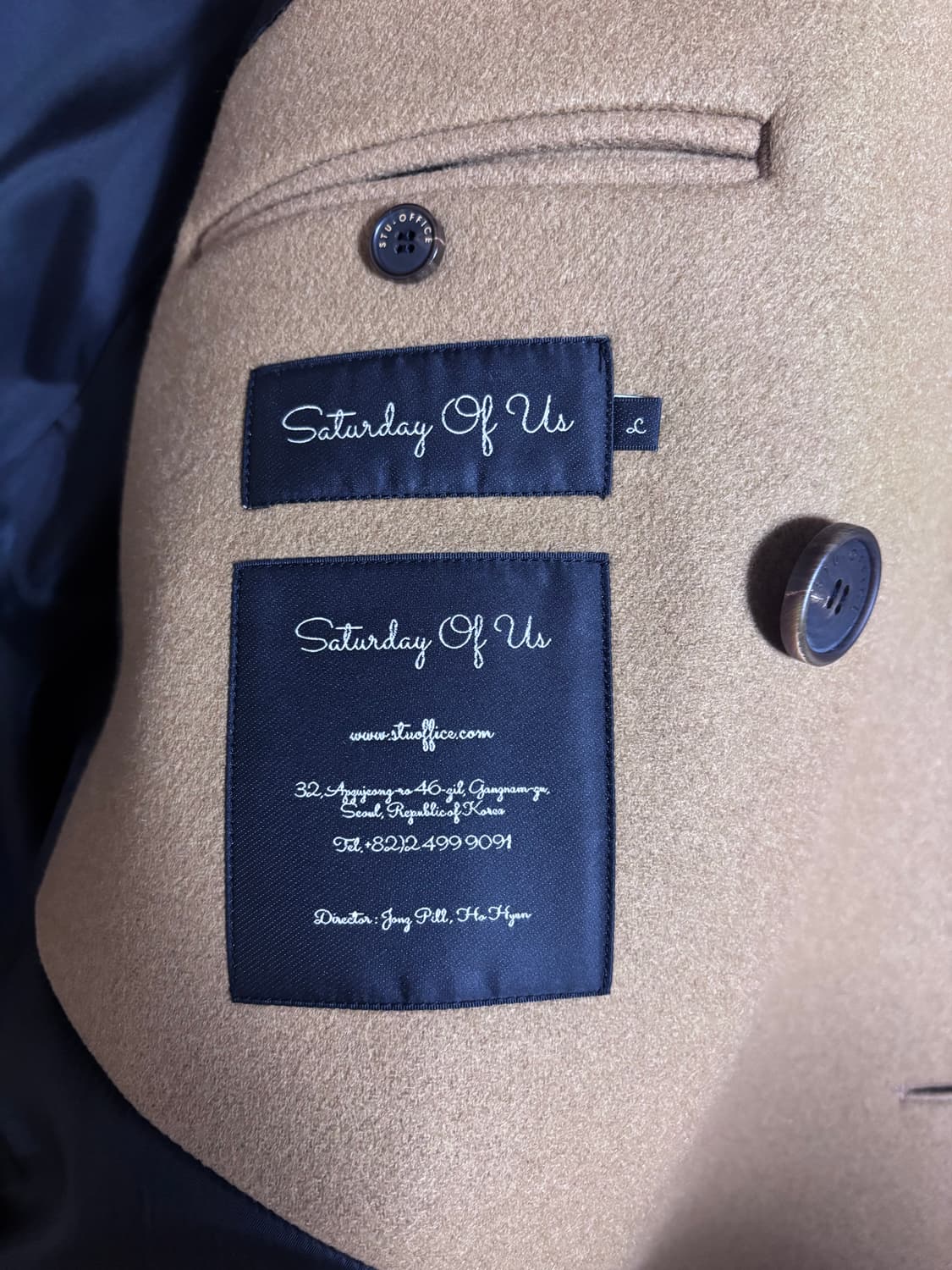 STU 에스티유 더블패치 코트 카멜 L 판매 상품이미지4