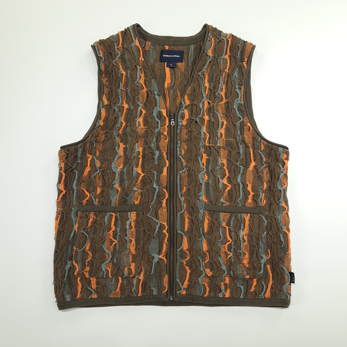 CN967 M 디스이즈네버댓 3D 케이블 니트 조끼 베스트 상품이미지1