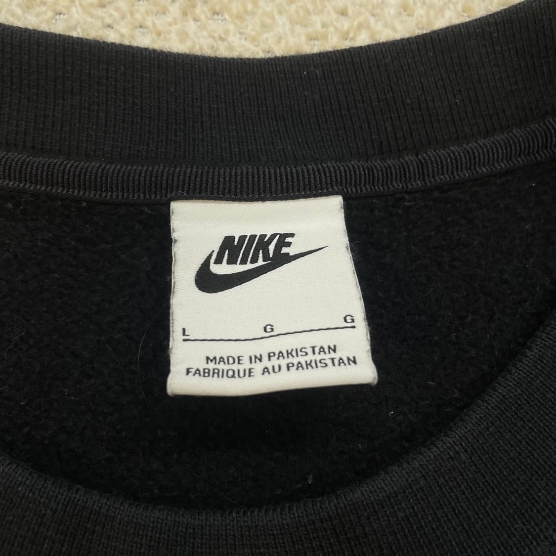 나이키 x 스투시 워시드 플리스 크루넥 맨투맨 블랙 상품이미지3