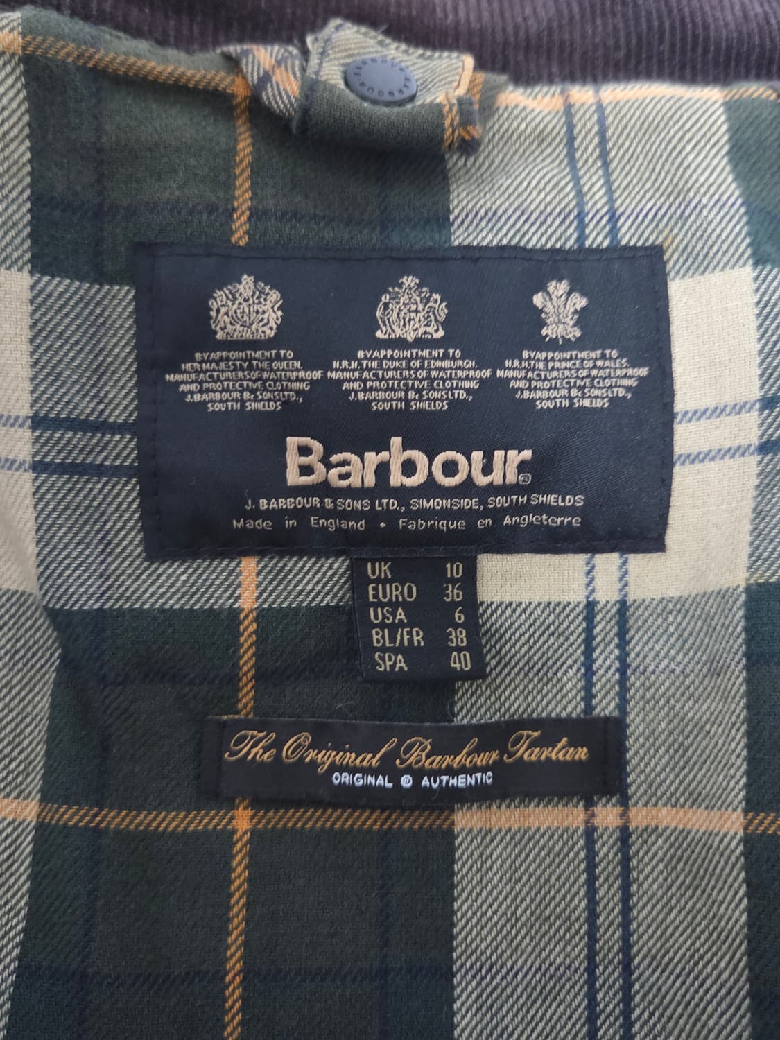 (정품) [바버] 비드넬 왁스 자켓 | 00111 상품이미지3