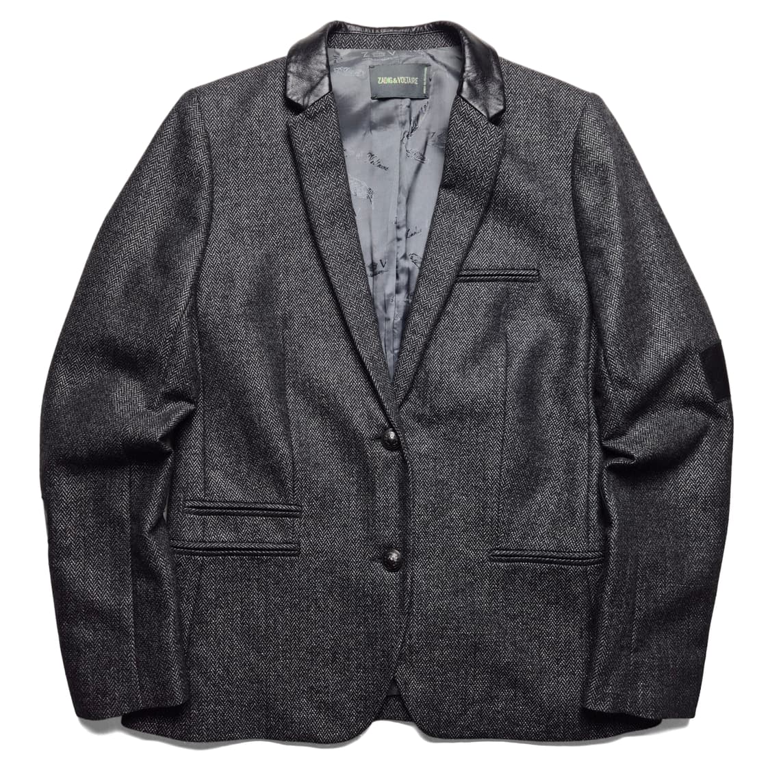 [S] 쟈딕앤볼테르 헤링본 레더패치 블레이저 자켓 상품이미지2