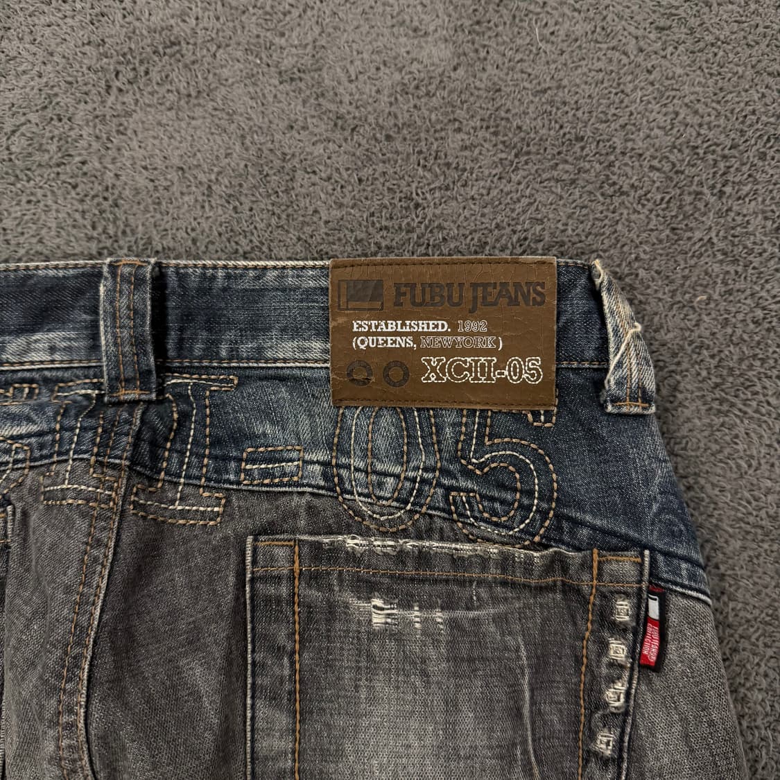 [정품] fubu 후부 올드스쿨 그레이진 워싱 데님 팬츠 상품이미지5