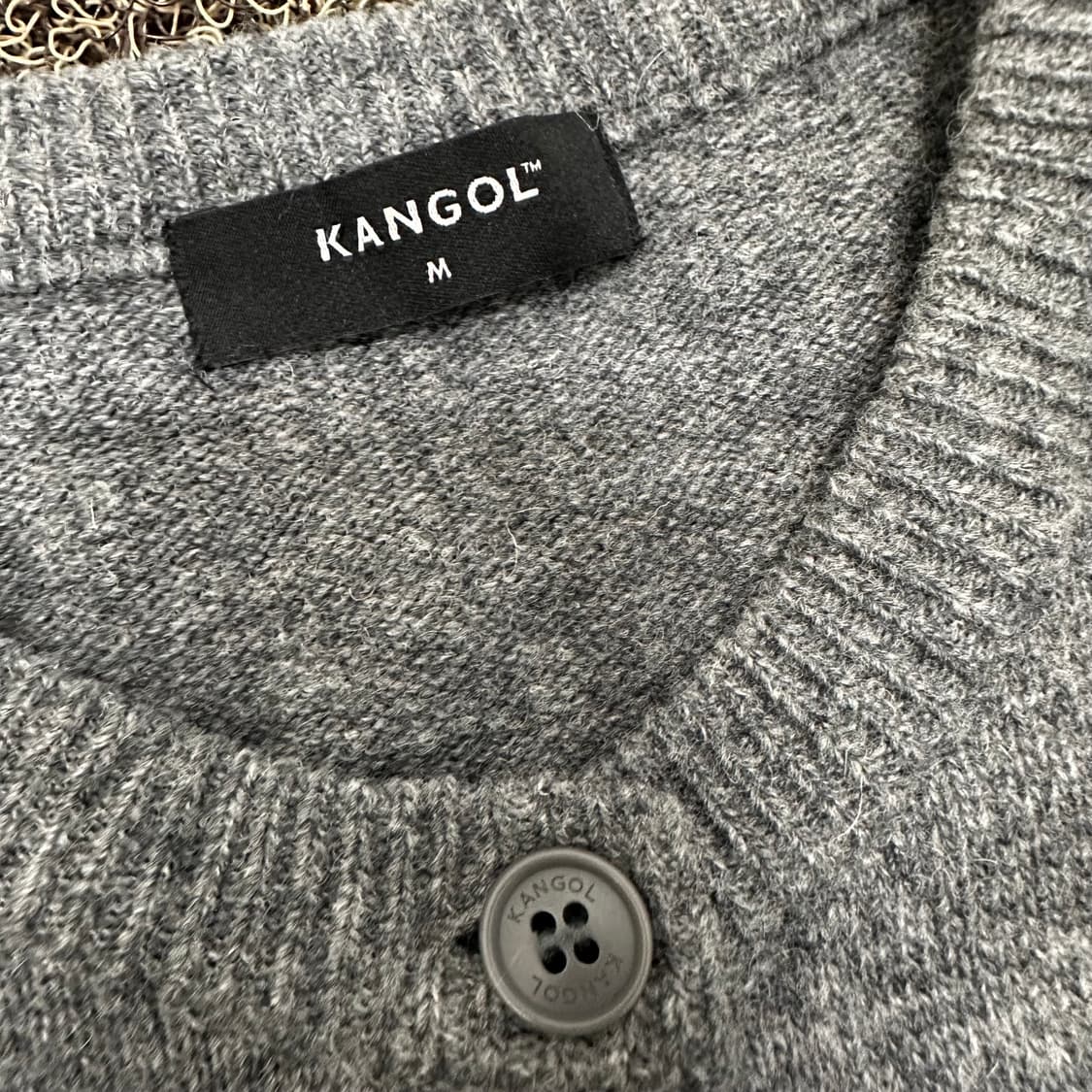 KANGOL 캉골 여성 울 가디건 그레이 M 상품이미지3