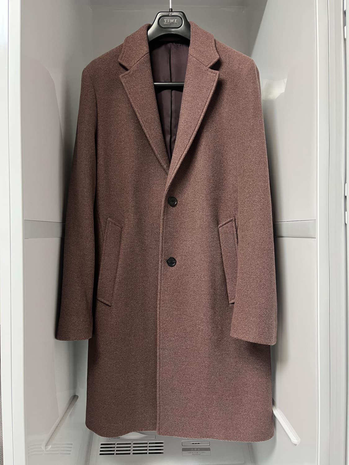 타임옴므 야크&캐시미어 멜란지핑크 코트 100사이즈 상품이미지1