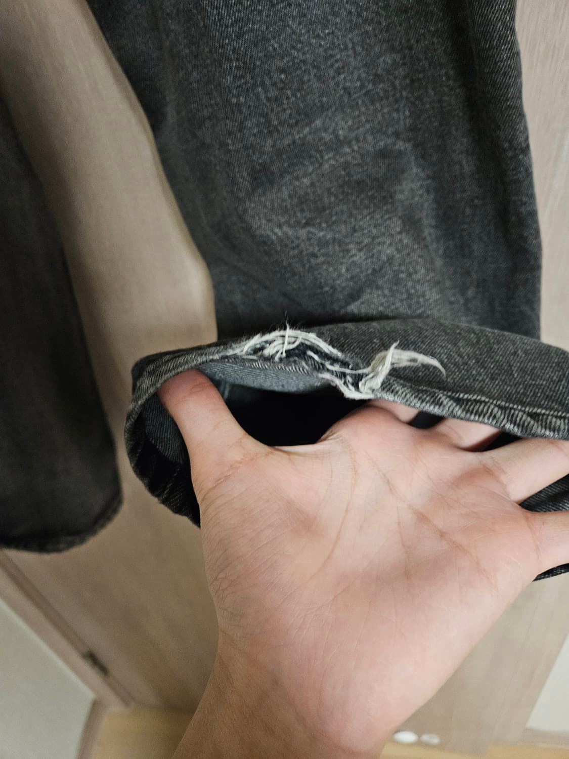 THUG CLUB 떠그클럽 더블니 레이저 데님 팬츠 상품이미지4