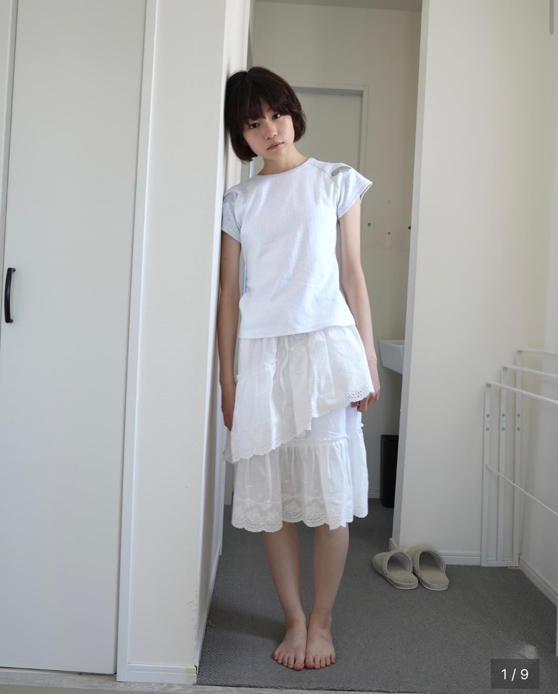 인앤양인하모니 프릴 스커트 화이트 상품이미지2