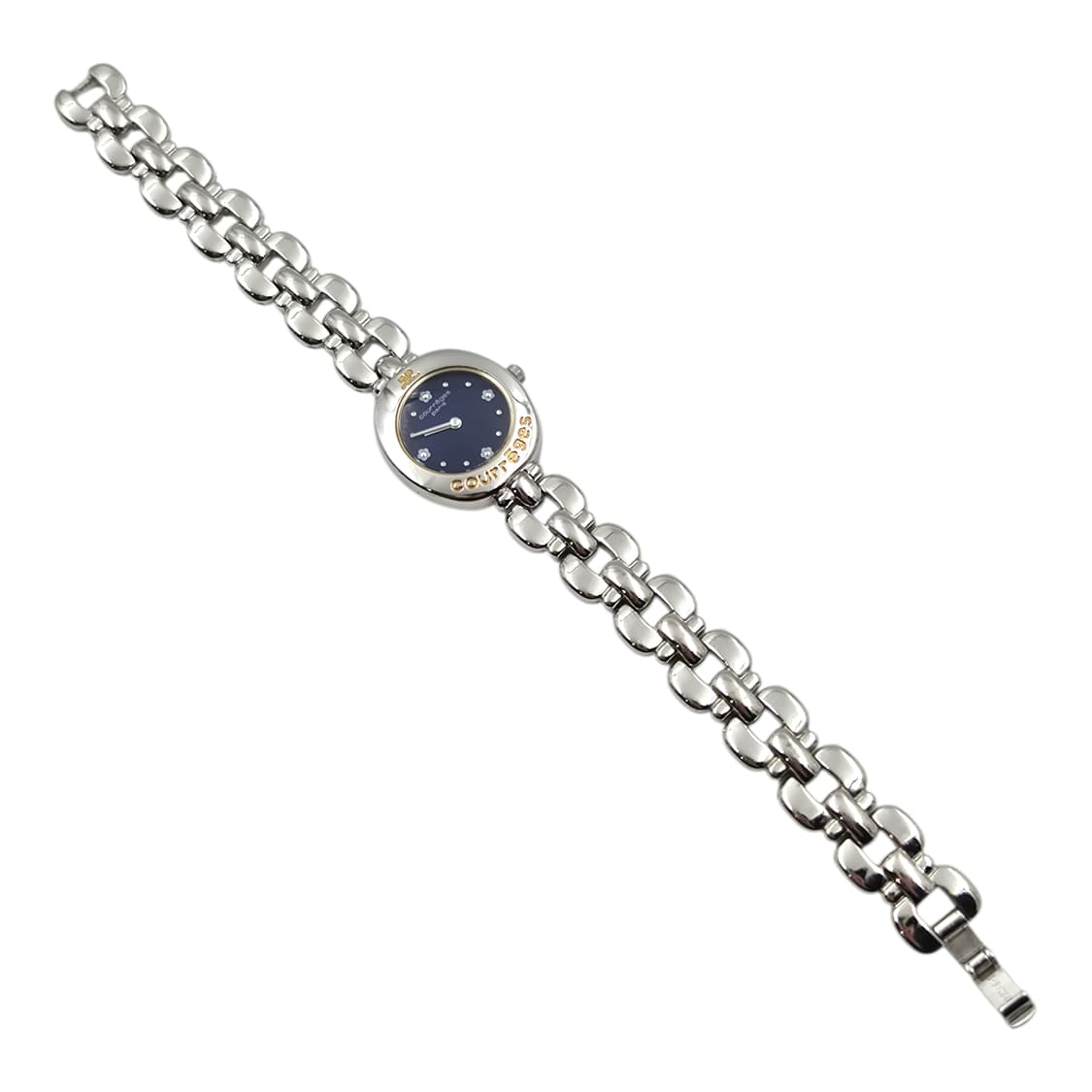 90s 꾸레쥬 스페이스 에이지 블루 꽃잎 시계 상품이미지3