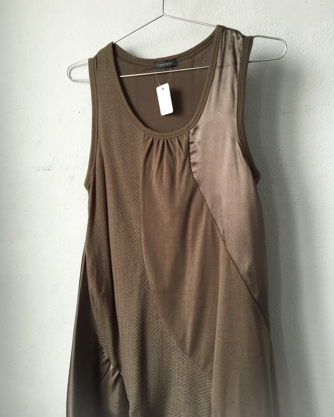 Unbalanced patch point sleeveless onepie 상품이미지4