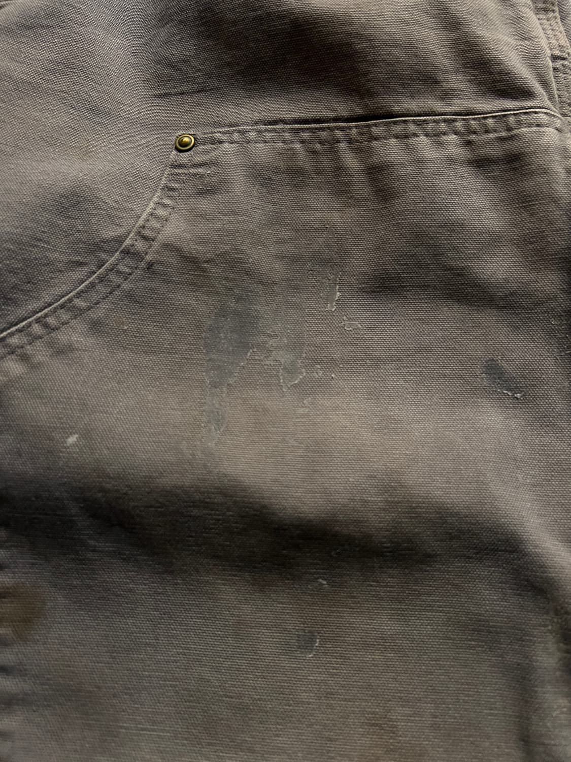 [34]칼하트 USA 더티워싱 차콜그레이 더블니 워크 팬츠 상품이미지4