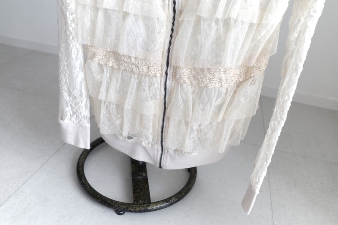 lace see-through zip-up  상품이미지4