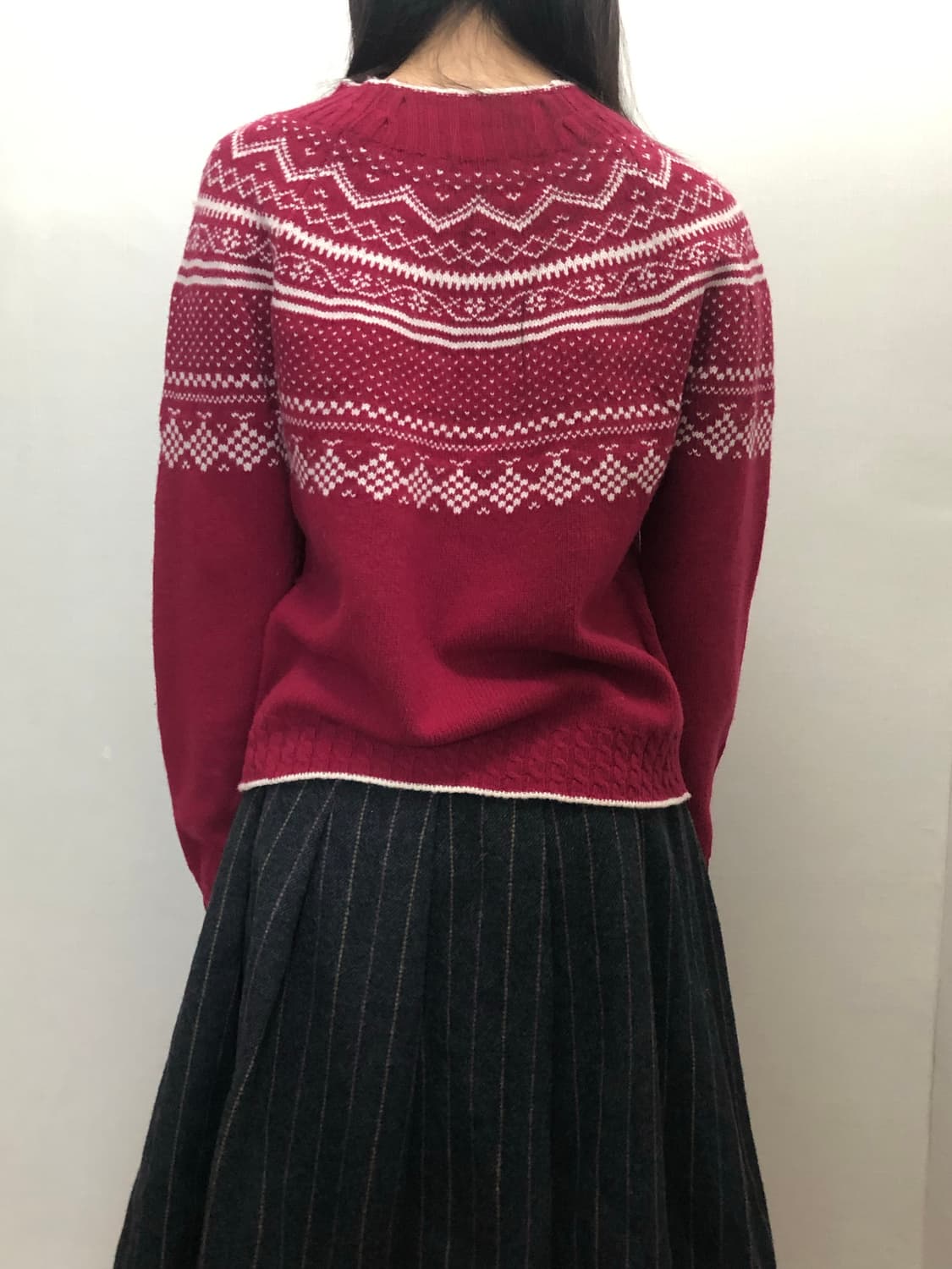 빈티지 레드 노르딕 니트 상품이미지5