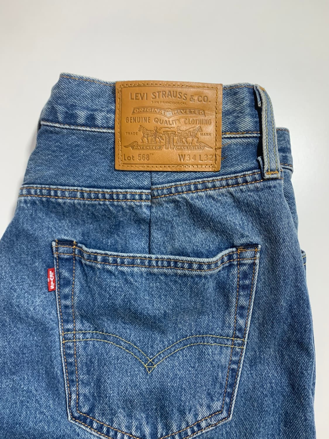 리바이스 568 청바지 W34 L32 상품이미지3