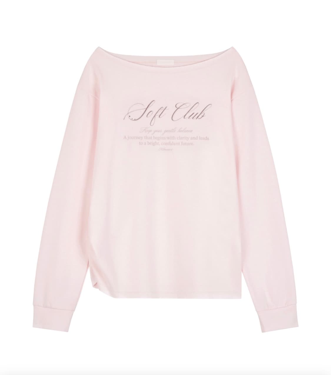 새상품 클리시어 원숄더 스웻셔츠 핑크 상품이미지1
