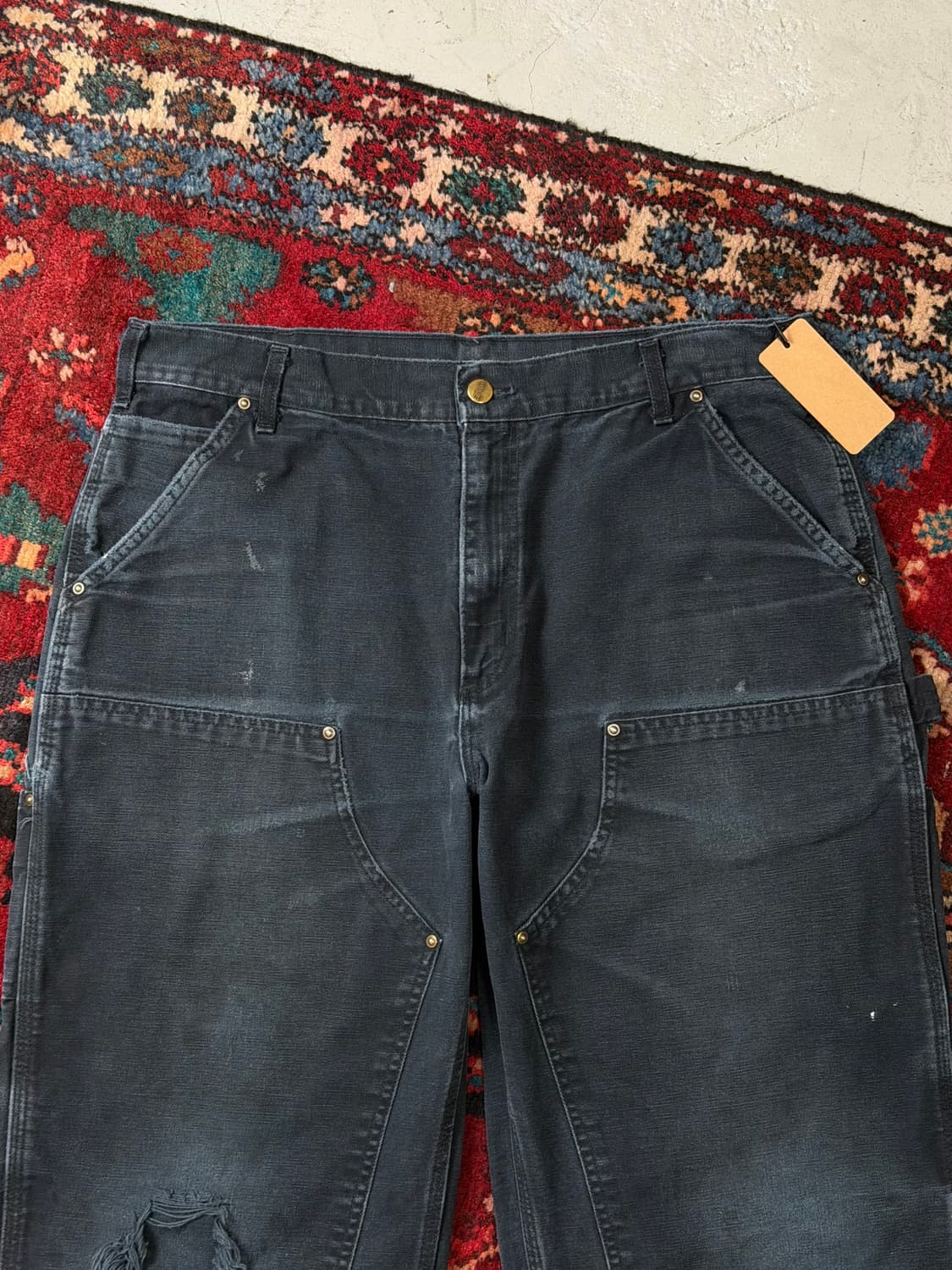 00‘s OG USA Made 칼하트 더블니 블랙 칼하트 B01 썩블니 상품이미지5