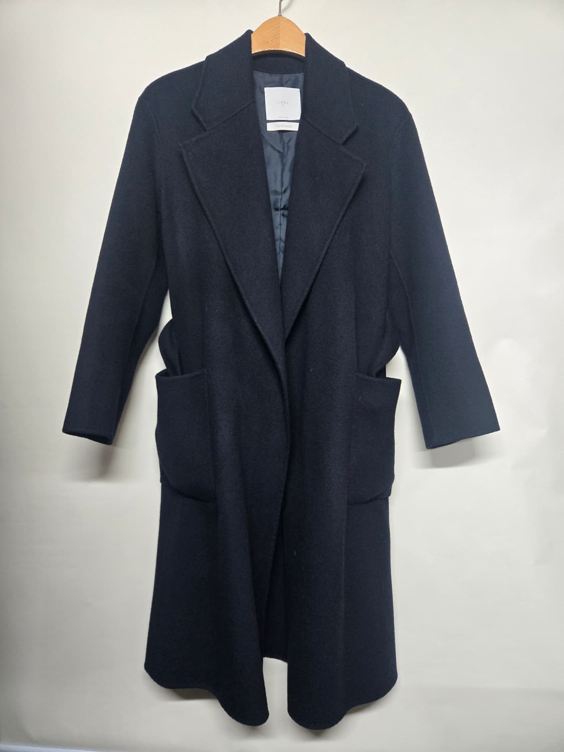 LINDA 핸드메이드 울 코트 블랙 free 상품이미지1