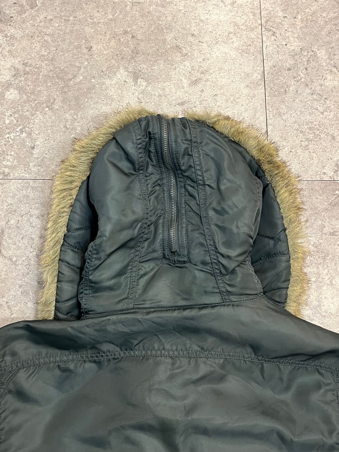 디젤 후드 퍼 봄버 자켓 카키 M #csz2360 상품이미지7