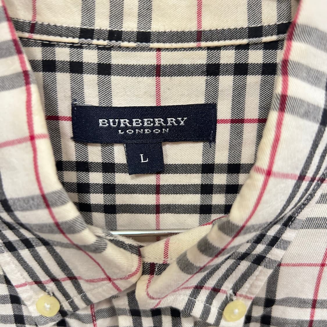 버버리 런던 타탄체크 코튼 긴팔 셔츠 상품이미지3