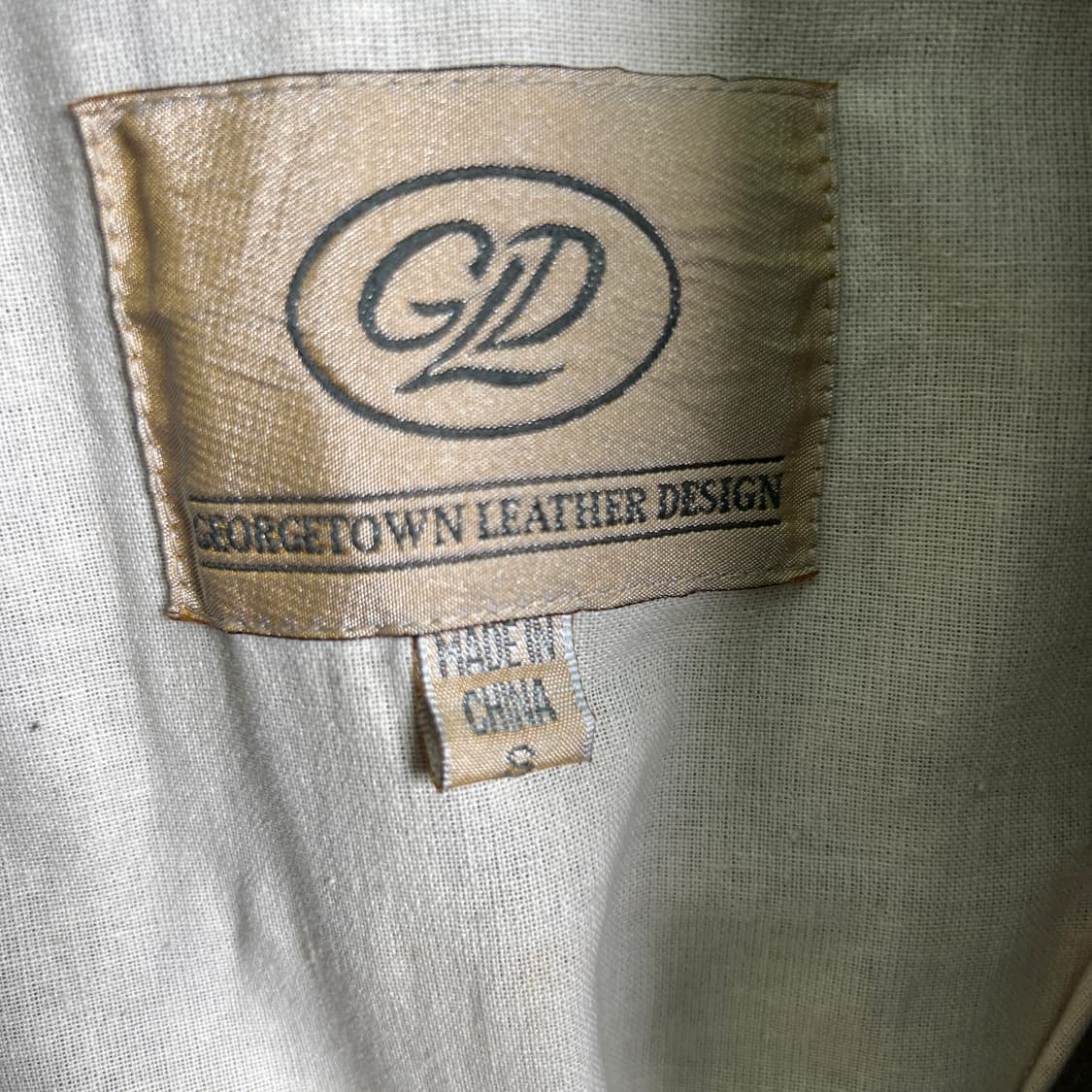 90's 조지 타운 레더 빈티지 레더 바시티 자켓 S 상품이미지3