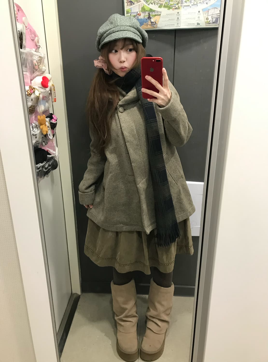 카키 하구미 아일렛 오리엔탈 모리걸 코디세트 상품이미지1