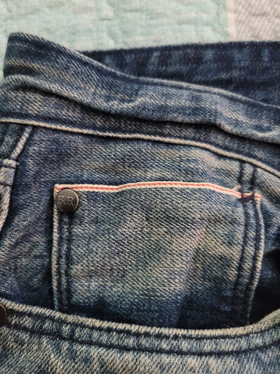 바나나리퍼블릭 Banana republic 슬림핏 연청 셀비지데님 30 상품이미지3