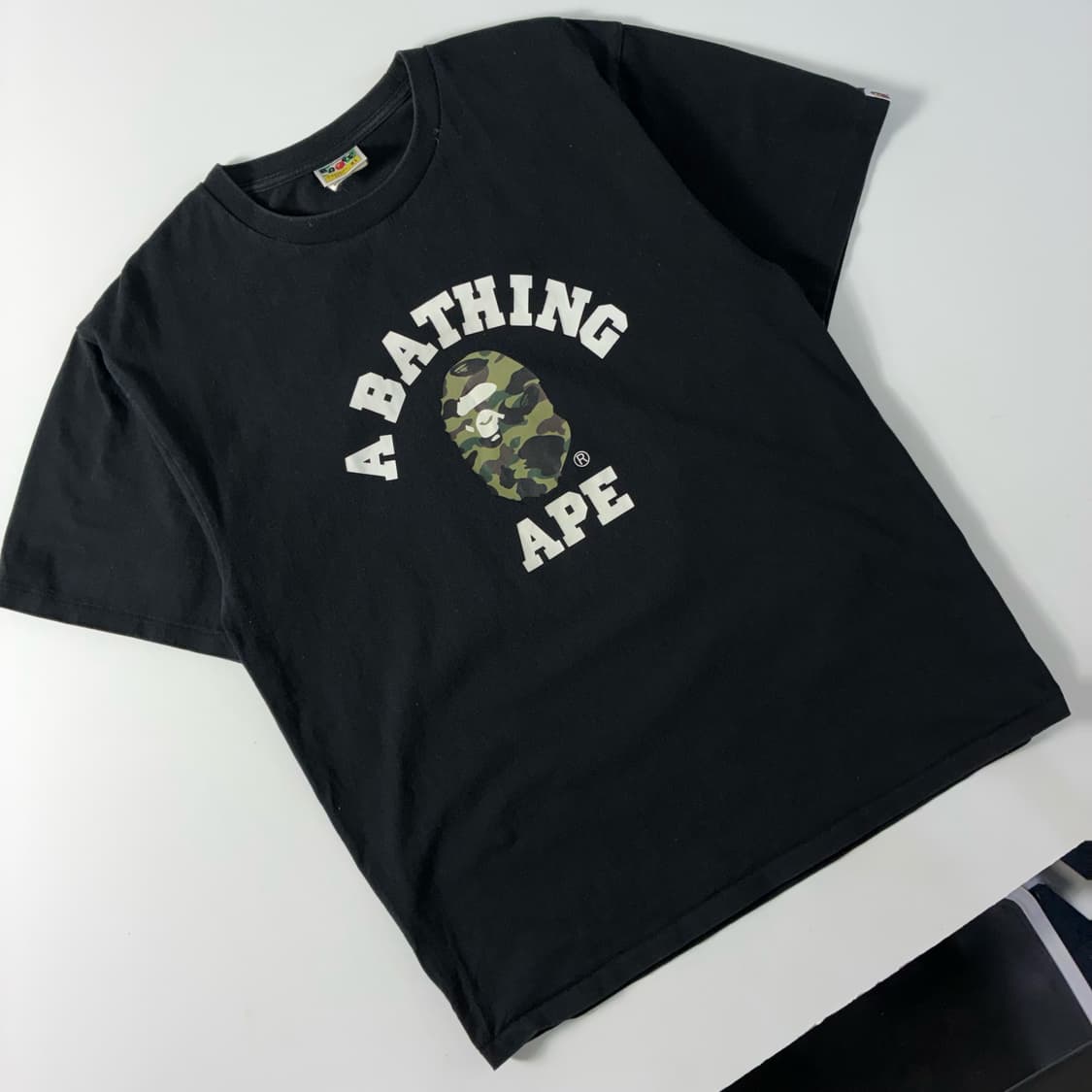 Bape  베이프 카모 컬리지 블랙 반팔티셔츠  상품이미지1