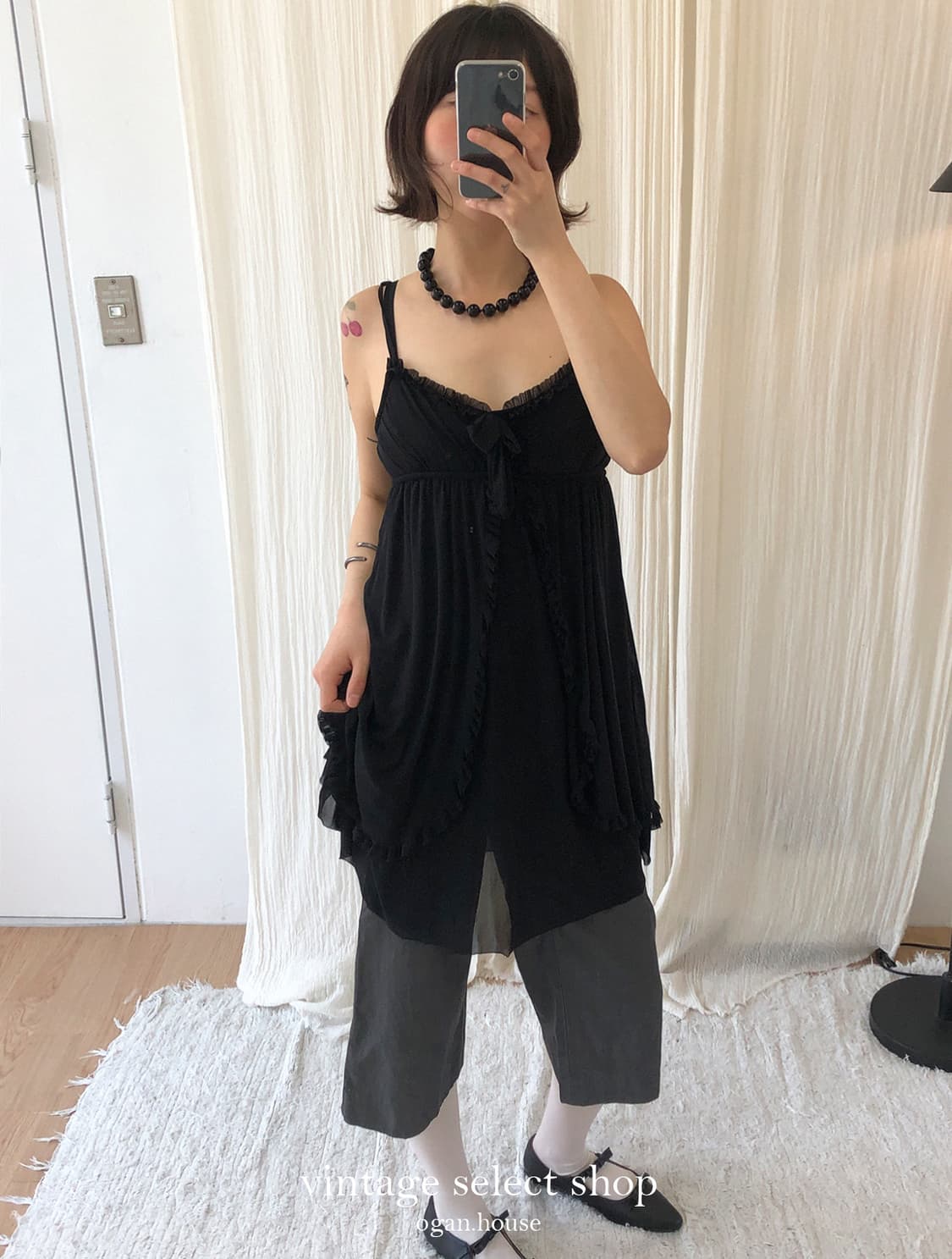vintage charcoal half capri pants 상품이미지6
