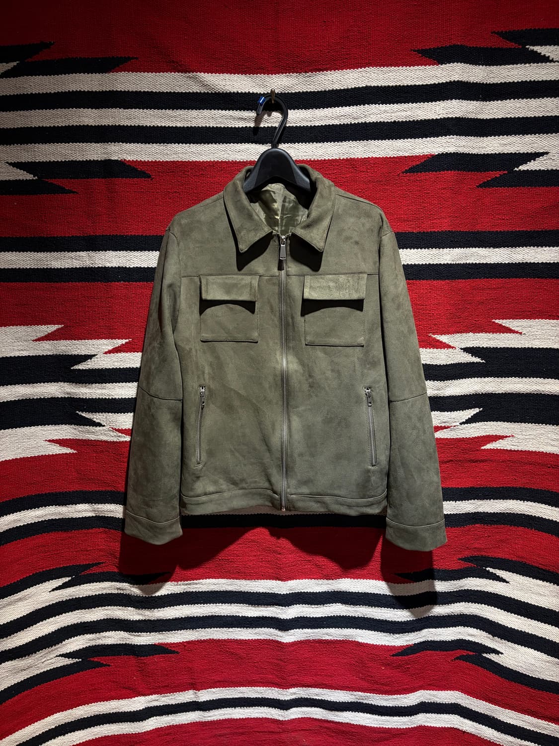 Khaki suade bluson jacket / 카키 스웨이드 블루종 상품이미지1